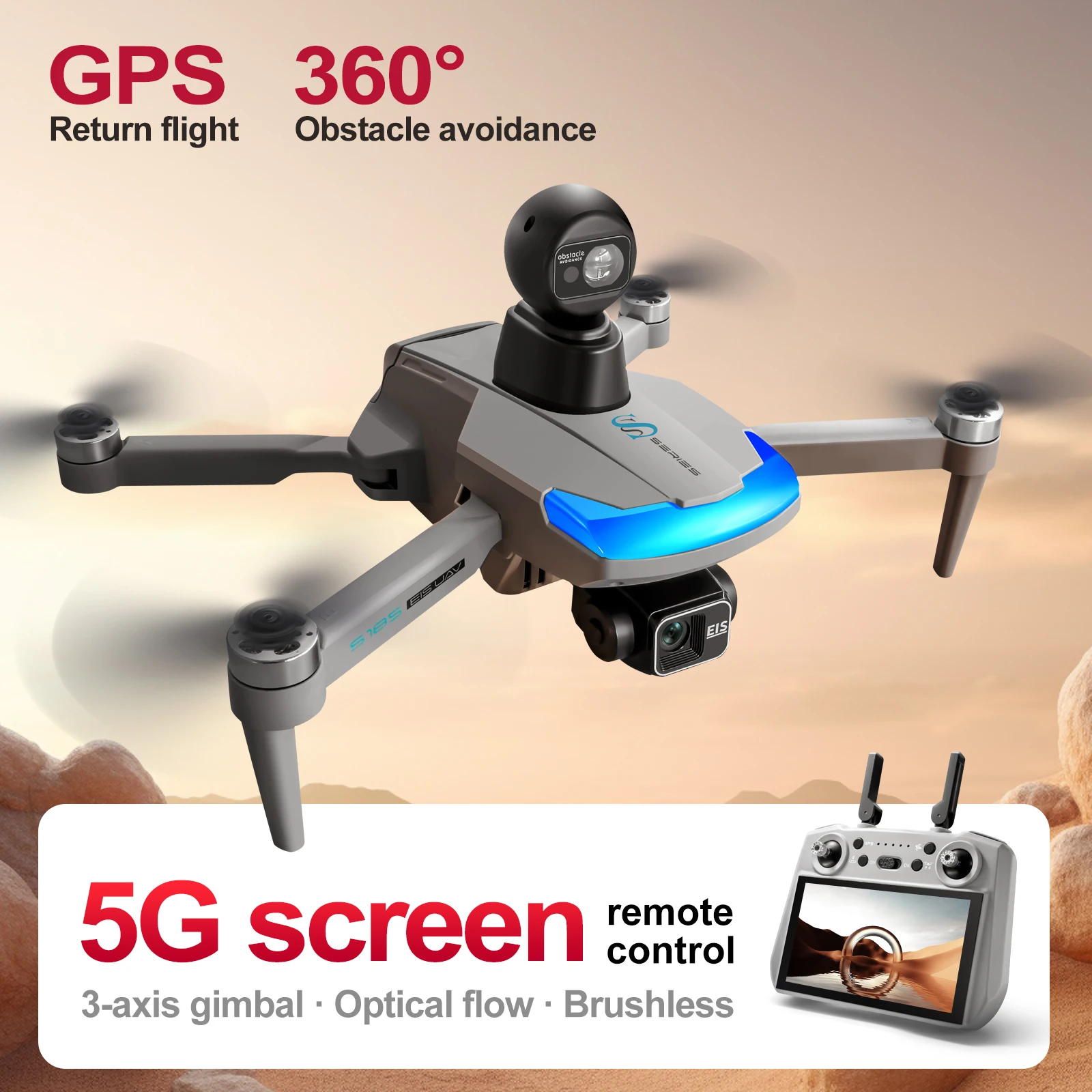 Drone Gps Mount - S185 Профессиональный дрон 2,7K HD с