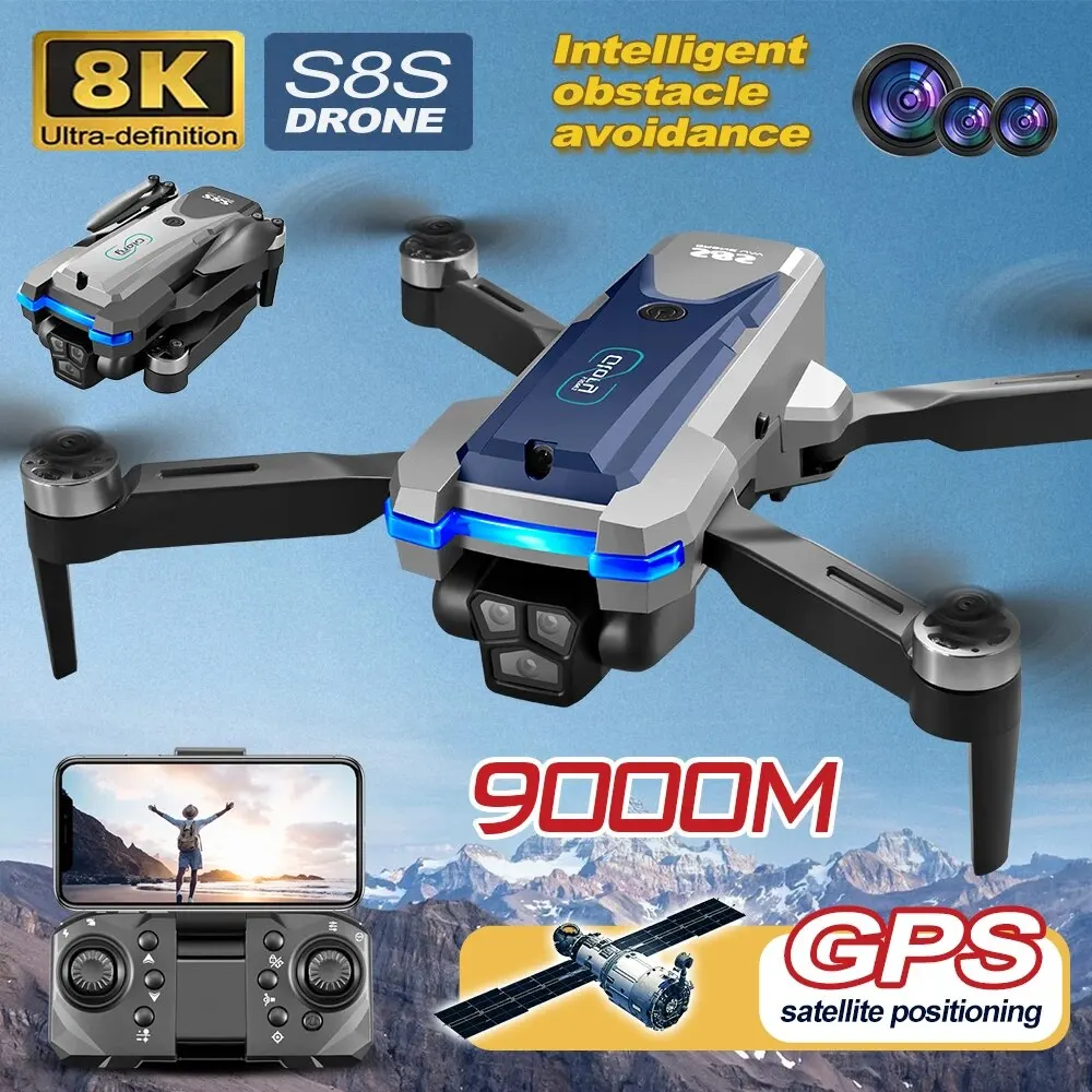 Drone Gps Mount - Складной Квадрокоптер S8S, GPS, Wi-Fi, 8K